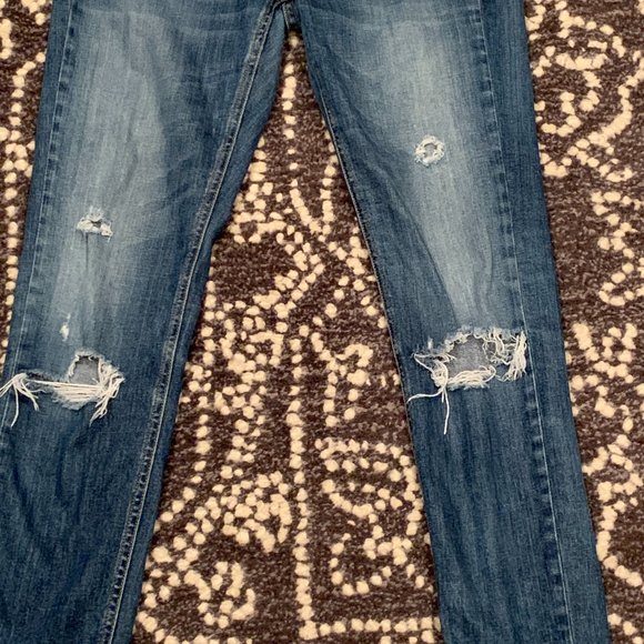 rag & bone Distressed Indigo Boyfriend Jeans - Picture 5 of 9